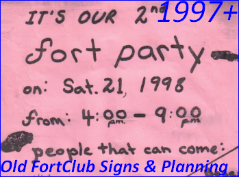 Classic FortClub Signs & Planning!